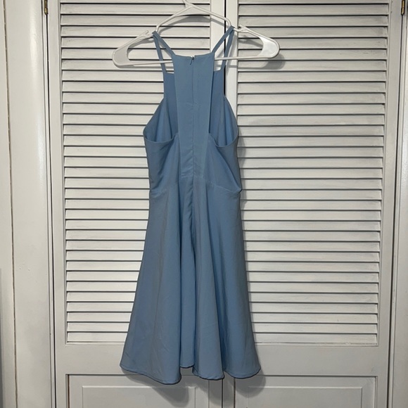 Lulus Call to Charms Baby-Blue Skater Dress - Picture 3 of 4